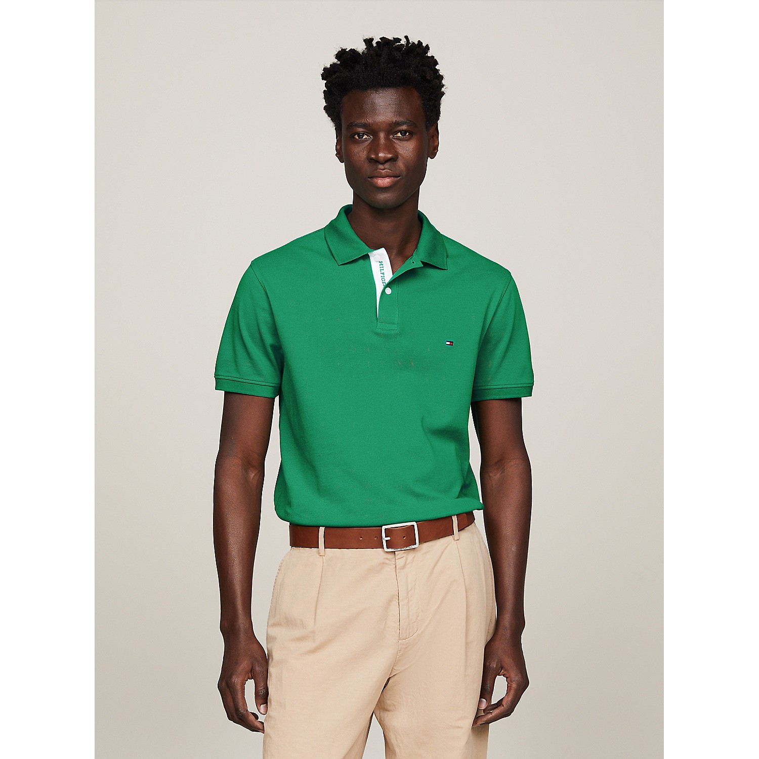 TOMMY HILFIGER Regular Fit Monotype Placket Polo